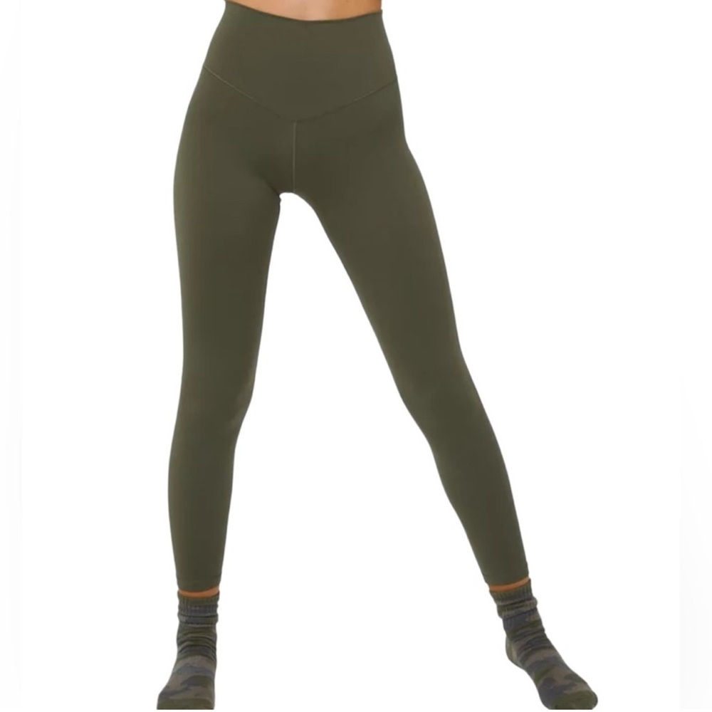Aerie OFFLINE High-Rise Real Me 7/8 Leggings Olive Green Seamless Women's M